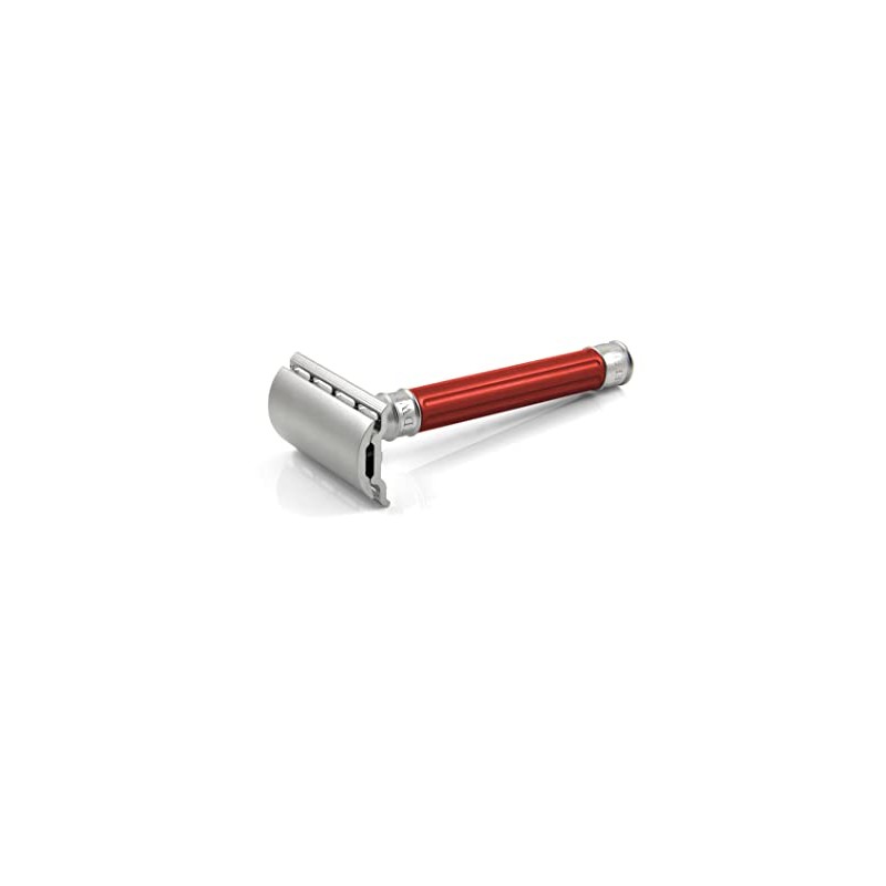 Edwin Jagger 3ONE6 DE Stainless Steel Safety Razor, Grooved, 1x