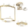 YOLIFE Tea Cup Holder for Countertop, Gold Metal Cup and
