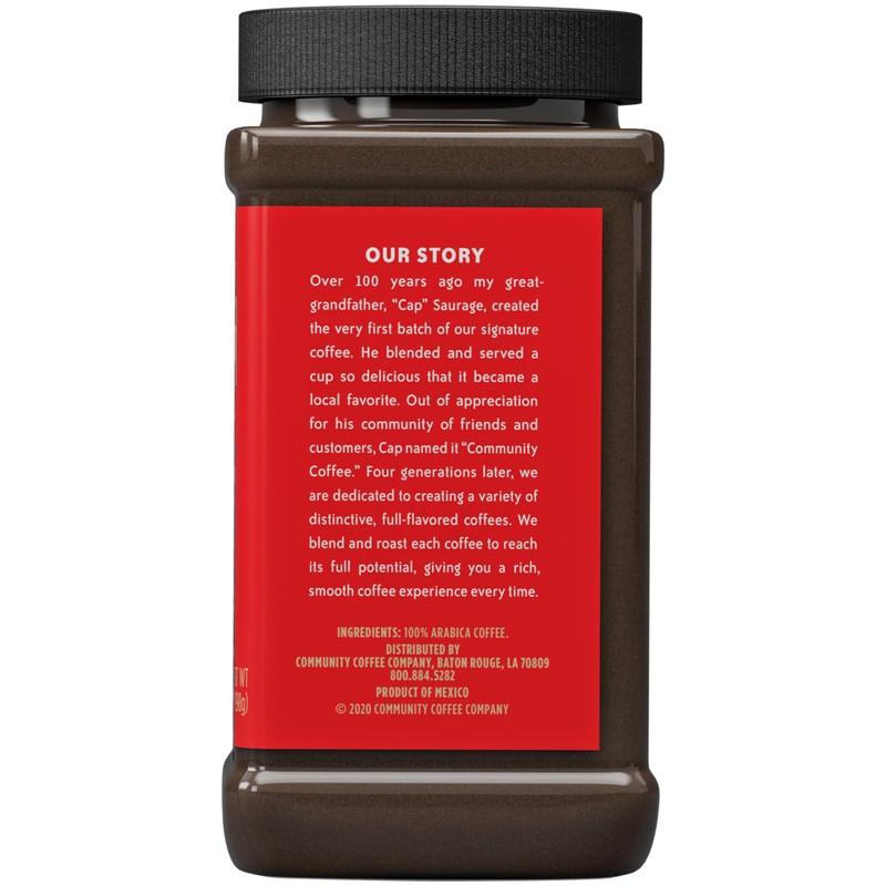 Community Coffee Signature Blend Instant Coffee, Dark Roast, 7 oz