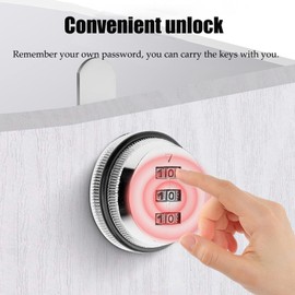Cerradura Codificada, Cerradura Archivador de Contraseña 3 Dígitos Código Locker Bloqueo Mecánico de Aleación de Zinc Cerradura para Cajones Armarios de la Escuela Casilleros