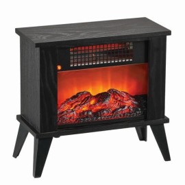 Lifesmart 1000W Tabletop Infrared Electric Space Heater Manual Thermostat Realistic Flame