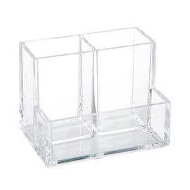 CHANGJIQ Pen Stand, Transparent Acrylic Pen Holder, 3 Tier Compartment, Storage Box, Desk Top Acrylic Desk Storage Case, Small Items, Organization, Stationery, Cosmetics, Pencil Storage Case, Home