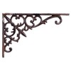 Wall Shelf Bracket Fleur De Lis & Vine Rust Brown