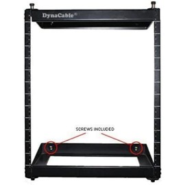 DynaCable 12U Heavy Duty Open Frame Swing Out Wall Mount Rack | 19-inch Network Equipment | 18-inch Depth Tray | Holds Up to 250 lbs | Black (Extensions Not Included)