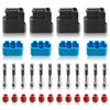 AUTOKAY 4Pcs 3-Pin Ignition Coil Pack Connector Plug Housing Compatible