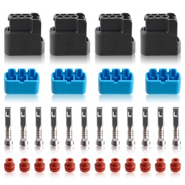 AUTOKAY 4Pcs 3-Pin Ignition Coil Pack Connector Plug Housing Compatible with Honda S2000 F20 F22