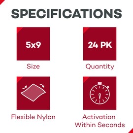 Dealmed Instant Hot Pack – Pack of 6, 5" x 9" Disposable Hot Packs for Injuries, Swelling, Sprains, Muscle Soreness and More, Single Squeeze Activation