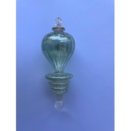 Large size Christmas Ornament Egyptian glass blown handmade art glass Green Color With Gold line ornaments Christmas large size Witches glass ball hanging ornaments Blown glass Christmas tree ornament