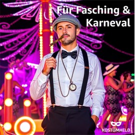 TK Gruppe Timo Klingler Set of 3 5 in 1-20s & 1920 Accessories Men's Set for Fancy Dress & Carnival - Fancy Dress Like Gatsby, Charleston - Costume & Carnival Costumes