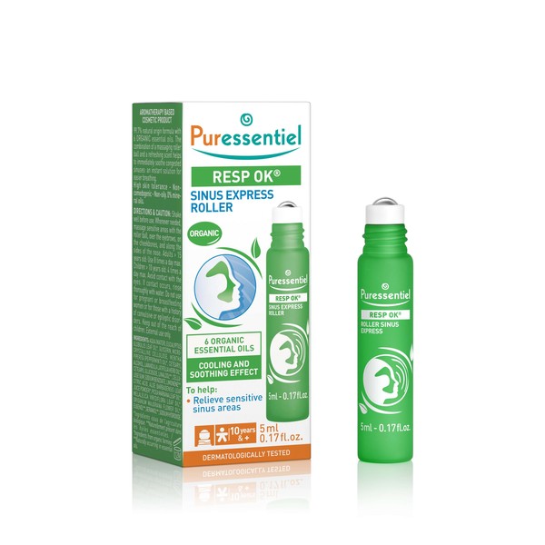 Puressentiel Respiratory Roll-on Sinus Express – Immediate Sinus Relief -