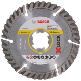 Bosch Professional - Disco de corte de diamante estándar (universal, X-LOCK, diámetro 115 mm, diámetro de orificio: 22,23 mm, ancho de corte 2 mm)
