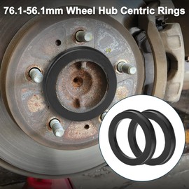 TUCKBOLD Car Wheel Hub Centric Rings Durable Wheels Center Shaft Shock Absorbing Hubrings Black 4 Pcs OD 76.1mm to ID 56.1mm Polycarbonate