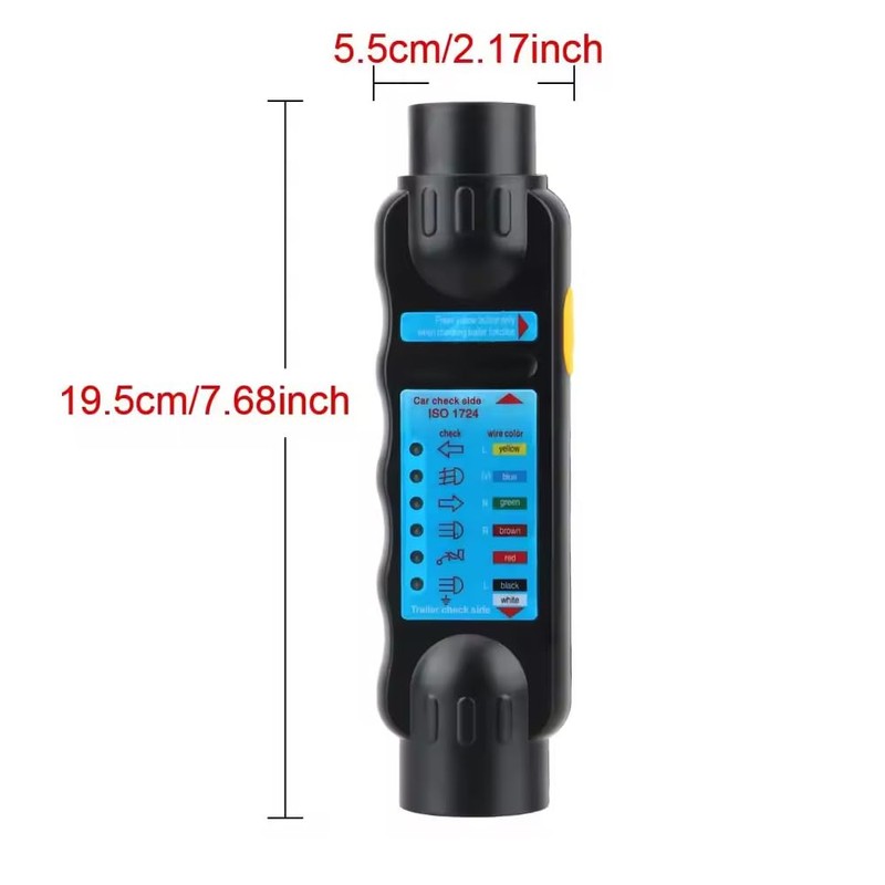 zmart 12V Trailer Tester 7 Pin Adapter Diagnostic Tool Wiring