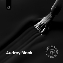 beetles Gel Polish Beetles Black Gel Nail Polish, 1 Pcs 15ml Audrey Winter Color Soak Off Gel Polish Nail Art Manicure Salon DIY Nail Uv Lamp Gel Nail Design Decoration at Home Gift for Women Gel Nail Polish