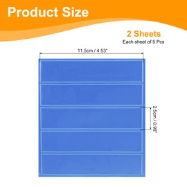 MECCANIXITY Reflective Stickers, Waterproof Adhesive Night Warning Sticker 4.5" x 1" High Visibility Safety Reflector Tape Strips for Backpacks Bikes Helmets (Light Blue, Pack of 2)