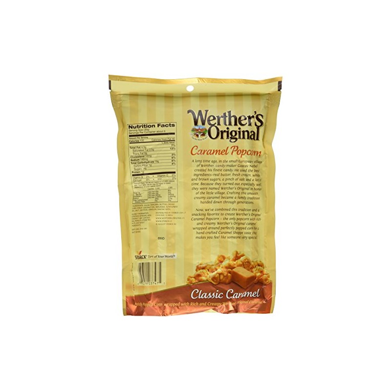 Werther's, Original, Caramel Popcorn, Classic Caramel, 6 Ounce Bag (Pack