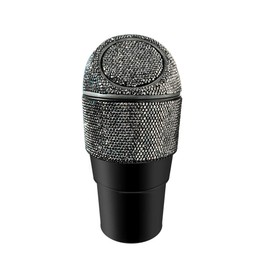 idain Bling Rhinestone Auto Garbage Can Car Trash Can with Lid Mini Garbage Bin for Automotive Car, Home, Office, Kitchen, Bedroom (B)