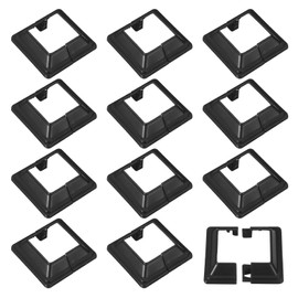sourcing map Post Skirt, 12pcs 40x40mm/1.6"x1.6" Plastic Split Style Post Base Cover Trim Skirt for Fence Stair Handrail Railing Porch, 72x72mm/2.8"x2.8"(Overall)