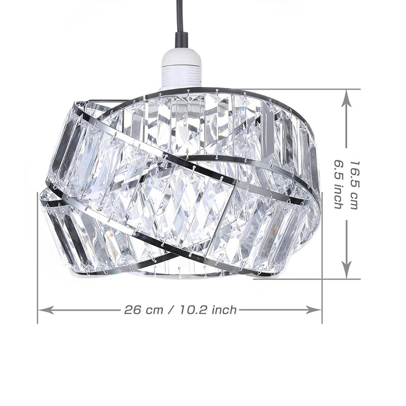 Chi-buy Modern Shiny Ceiling Lamp Shade Modern Polished Chrome and