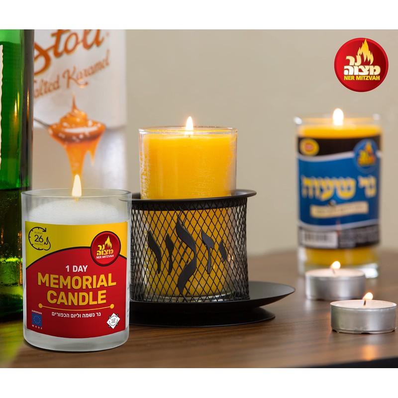 Ner Mitzvah Yahrzeit Memorial Candles - 1 Day Yahrzeit Candle