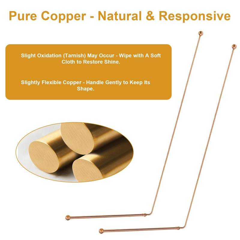 Pack of 2 Dowsing Rods, Energy Rods, Spiritual Probe Rod,