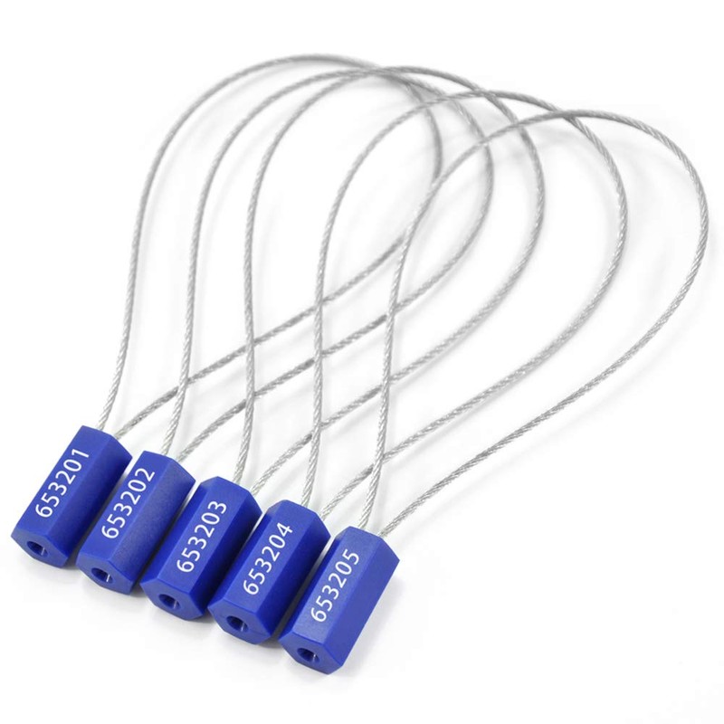 Pull-Tite Steel Security Cable Wire Seals Numbered Anti-Tamper Security Tags