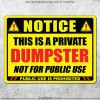 Silverbird Graphics Private Dumpster Sticker Not For Public Use Security
