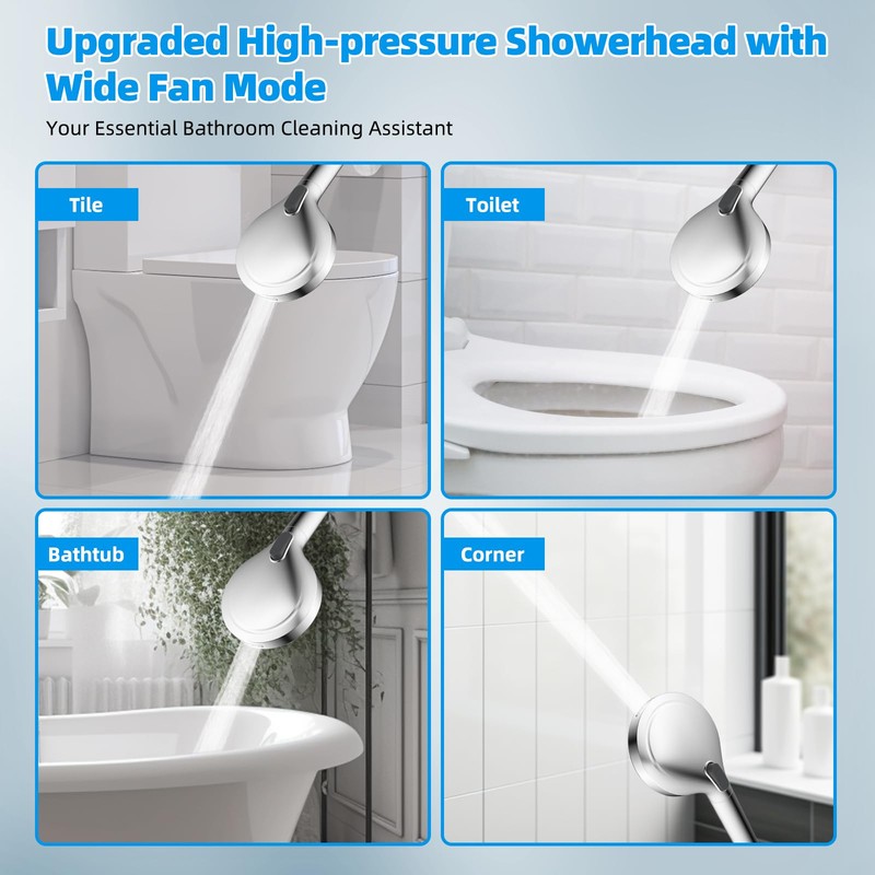 Hibbent All Metal CUPC Certified Shower Head, 10'' High Pressure