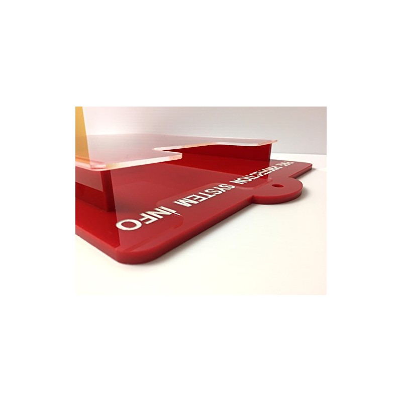 "HVAC System Info" Documents Box - 14" x 11" Red