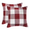 4TH Emotion Set of 2 Farmhouse Buffalo Check Plaid Throw
