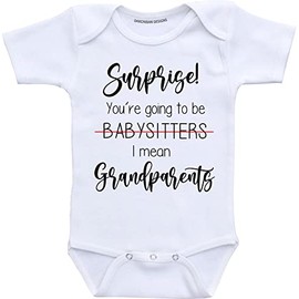 Daiichiban Designs Surprise Pregnancy Announcement for grandparents baby announcement gifts (6 months)