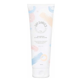 OH! GANICS Shampoo y Gel de Ducha para Bebé, 250 ml | Ingredientes naturales, Splash and Play, limpieza e hidratación de pies a cabeza, para piel delicada