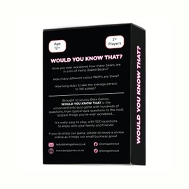 Would You Know That? The Ultimate Quirky Quiz Card Game | Fun Family Card Games for Adults & Kids | Travel Games for Adults | Family Games | Adult Games | Games Nights