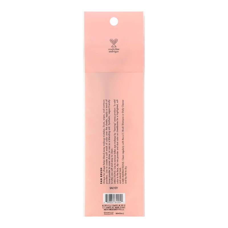 e.l.f. Fan Brush, Powder & Contour Makeup Brush, Unique Fan