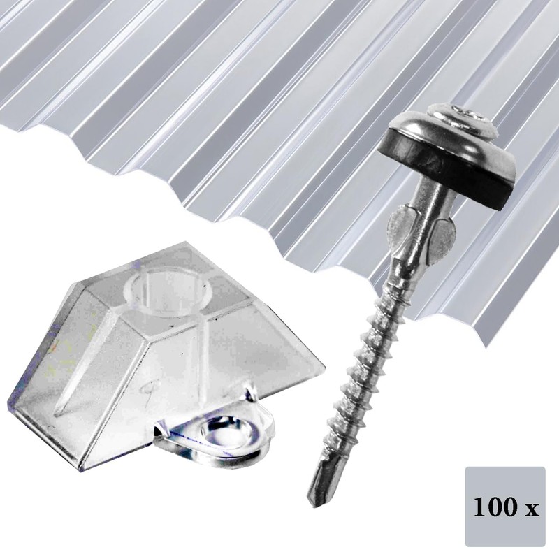 GK Mounting Set for Trapezoidal Corrugated Sheets: Spengler with Drill