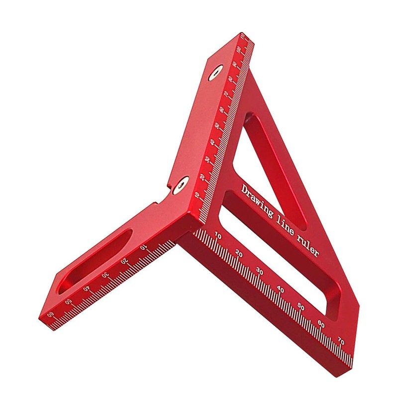 3D Multi Angle Measuring Ruler, Aluminum Alloy 45 90 Degree