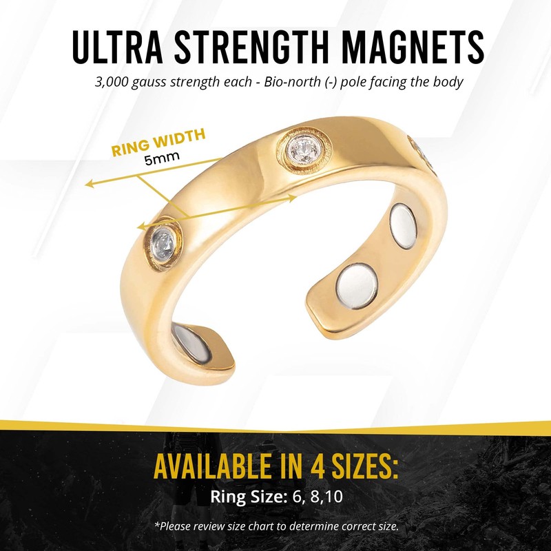 MagnetRX® Magnetic Ring for Women - Elegant Crystal Ring -