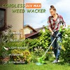 JYINRXI Cordless Weed Wacker Electric,21V Stringless Battery Powered Weed Trimmer