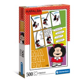 Clementoni - 35105 - Jigsaw puzzle Mafalda - jigsaw puzzle 500 pieces - jigsaw puzzle comic strip - Made in Italy, jigsaw puzzle for adults
