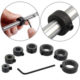 Saipor Set of 2 Depth Stop Rings Set with Hex Key Drill Depth Stop Collar Ring Depth Limiter Positioner Ring (3/4/5/6/8/10/12/16 mm)