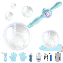 Elastic Bubble Fog Wand,Fog Bubble Machine,Bubble Machine,Fun Science Experiments, Kids Toys, Parent-Child Interaction (Blue)