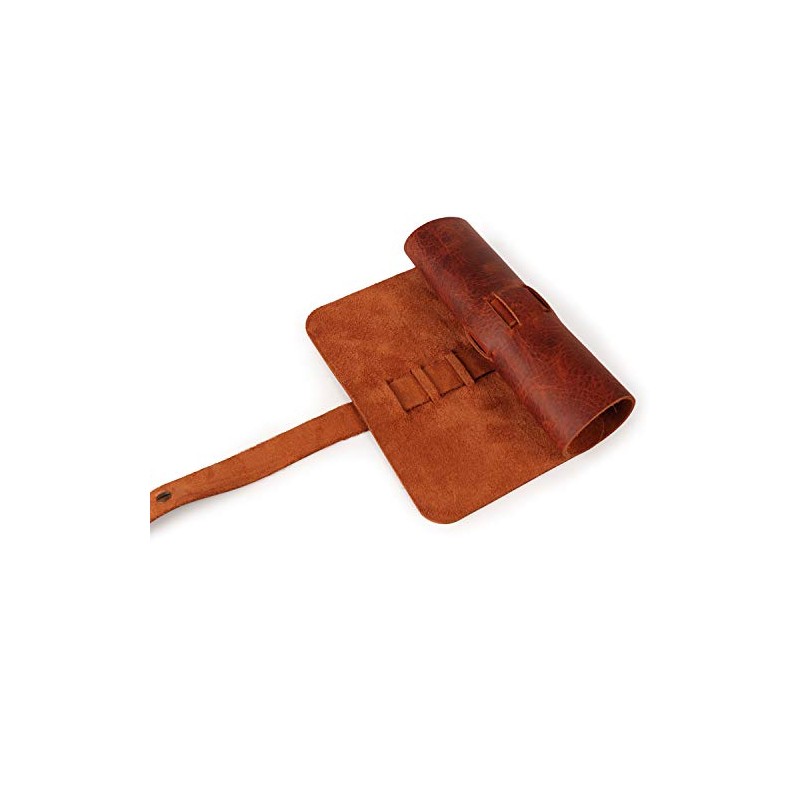 Londo Genuine Leather Pen and Pencil Roll Case
