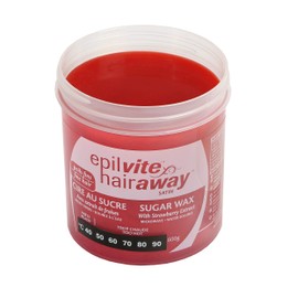 Epil-Vite/Hair Away - Satin Sugar Wax with Strawberry Extract for Silky Smooth Application, 600g (16OZ)