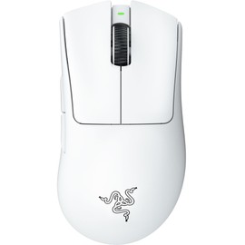 Razer DeathAdder V3 Pro Lightweight Wireless Ergonomic Esports Mouse (64g Lightweight Design, Focus Pro 30K Optical Sensor, Mouse Switch Gen-3, HyperSpeed Wireless) White