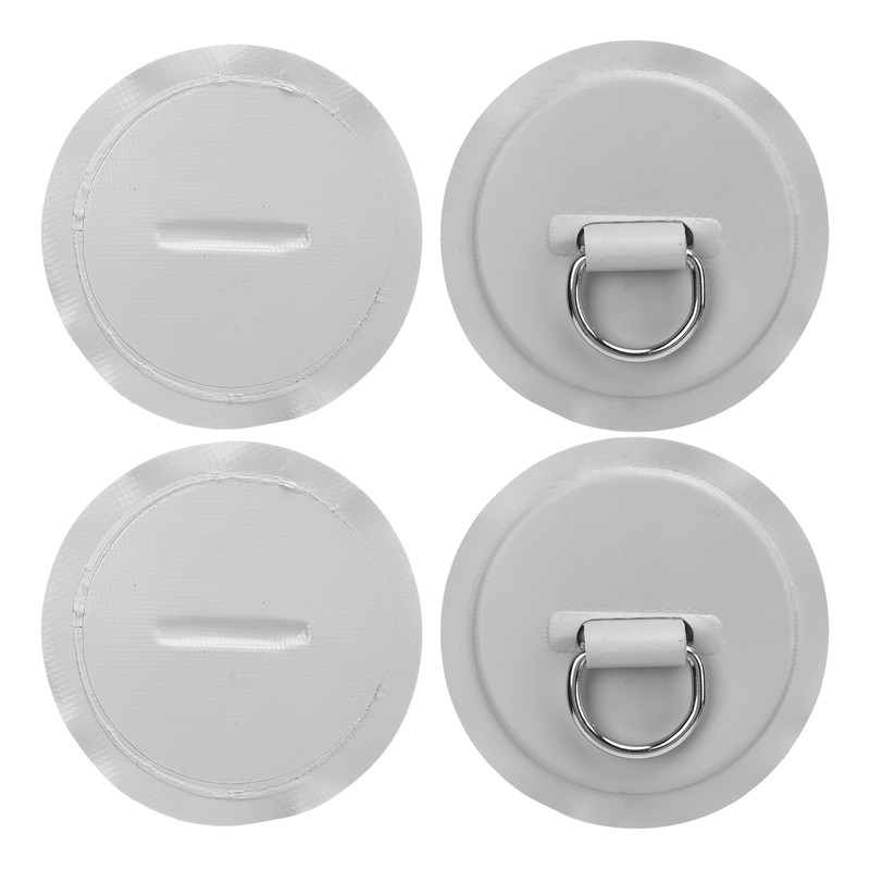 4PCS Stainless Steel PVC D Ring Patch with 11.8in Anchor