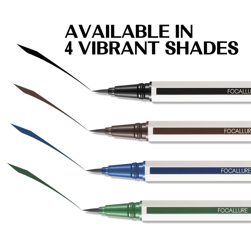 FOCALLURE Sadness Proof Precision Eyeliner,Sweatproof Eyeliner Pencil,Quick Drying,Smudge-proof,Long Lasting,Won't Slip