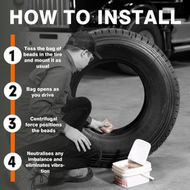 Martins Industries LTP200 Magnum+ Tire Balancing Beads, Case 24 Bags, 6.5oz/185g, TPMS Compatible