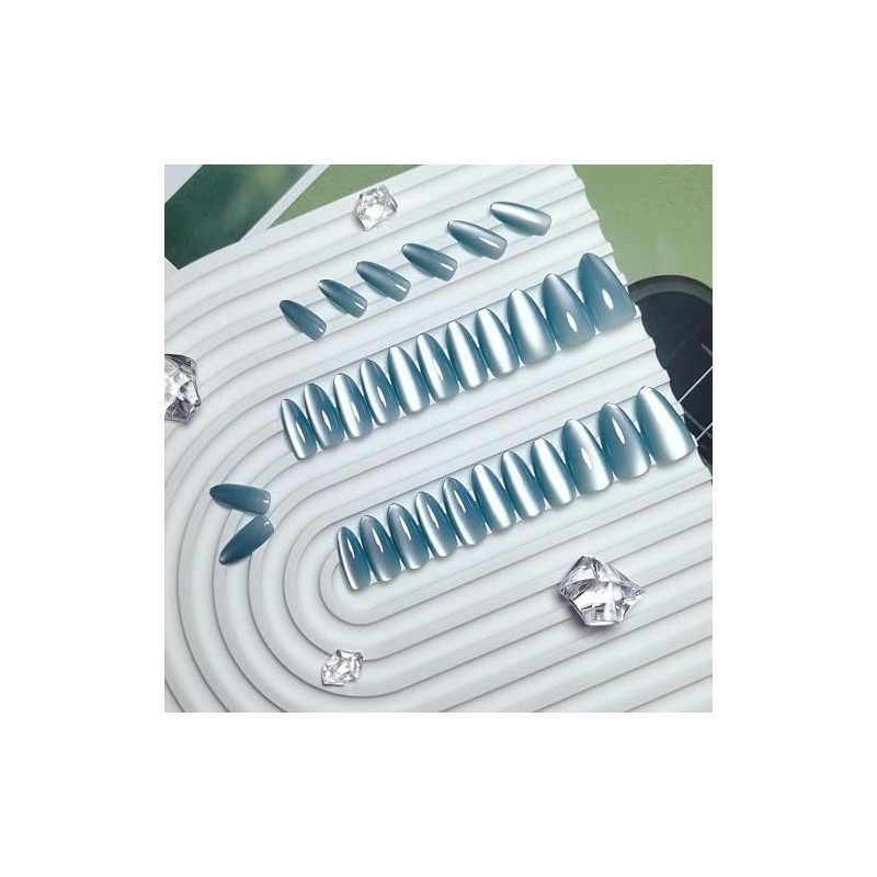 SXVME Uñas Postizas De Gel, Acrílicas, Gruesas, Naturales, Cortas, Con