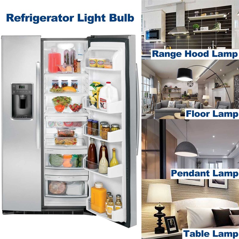 ZHENMING KEI D34L Refrigerator Bulb AC100-265V 3.5W Fridge Light Bulb