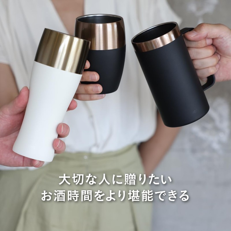 CBJAPAN UCA Tumbler, 16.2 fl oz (480 ml), Black, Vacuum